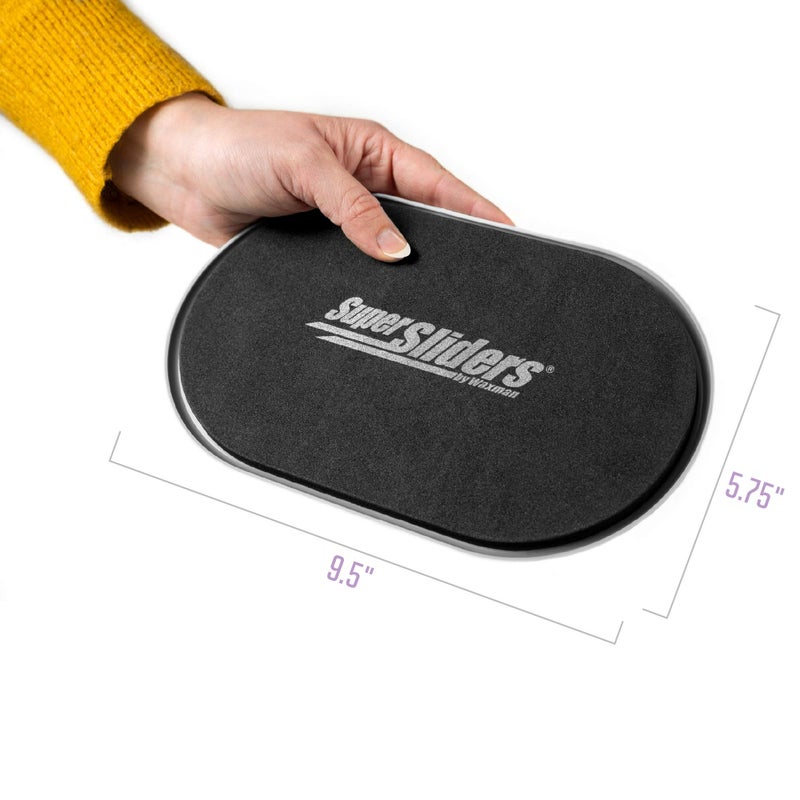 SUPER SLIDERS مزلقات سوبر سلايدرز 5 3/4 بوصة × 9 1/2 بوصة مزلقات أثاث بيضاوية قابلة لإعادة الاستخدام للسجاد - حركة سهلة وحماية السطح بيج (4 عبوات) - Image 4